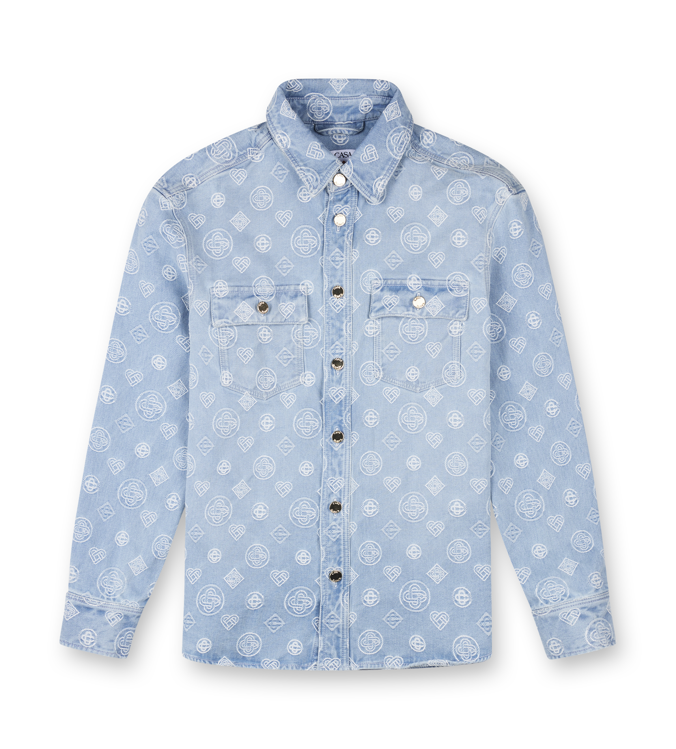 Casablanca Denim Monogram Shirt in Blue