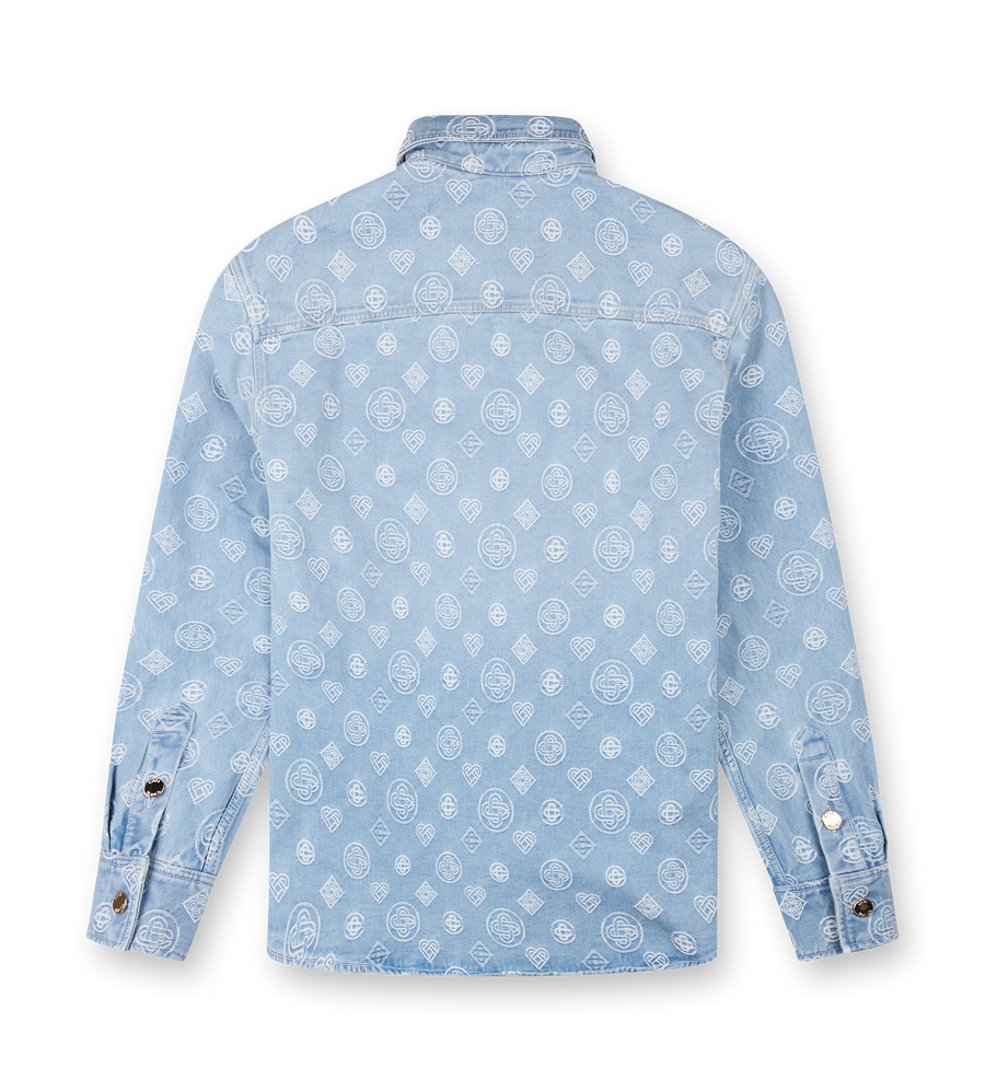 Casablanca Denim Monogram Shirt in Blue