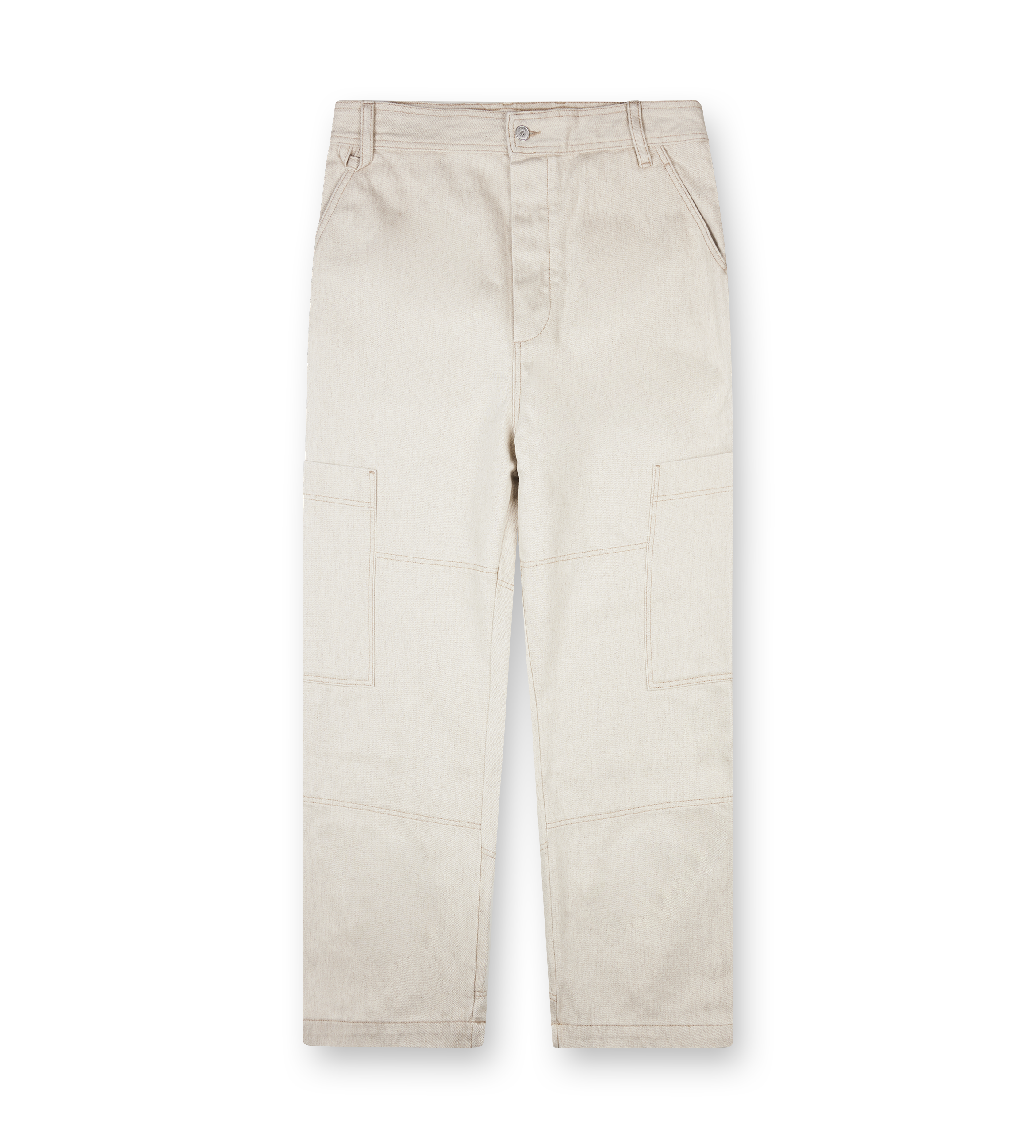 Jacquemus The Carré de-Nîmes Denim Cargo Pants in Light Beige