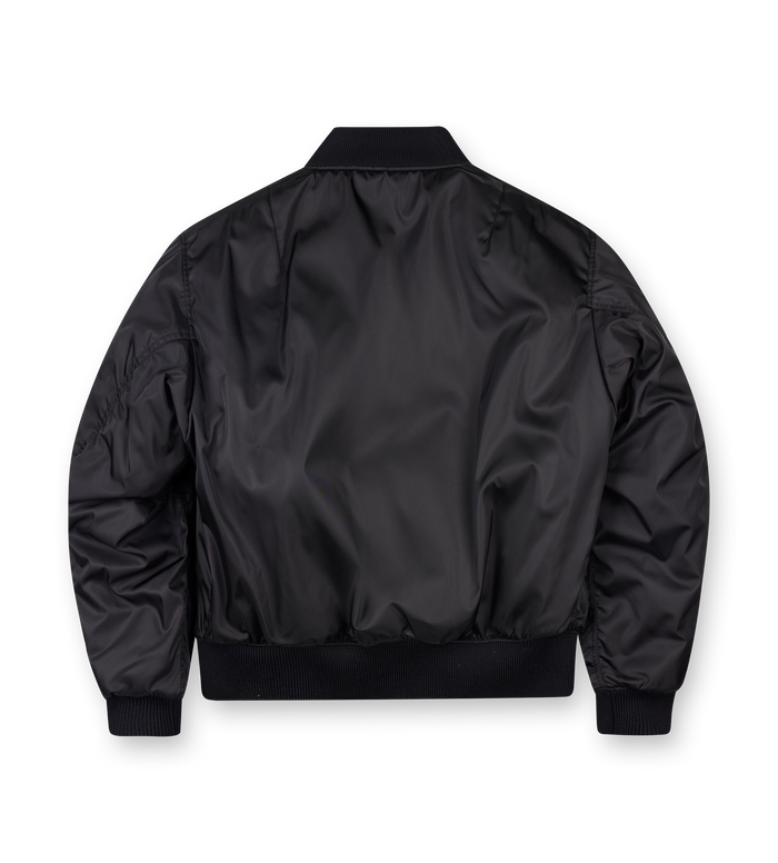 Re-Nylon Bomber Jacket in Black