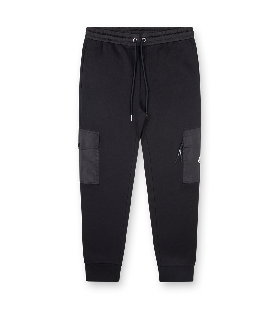 Moncler Cotton Blend Track Pants in Black
