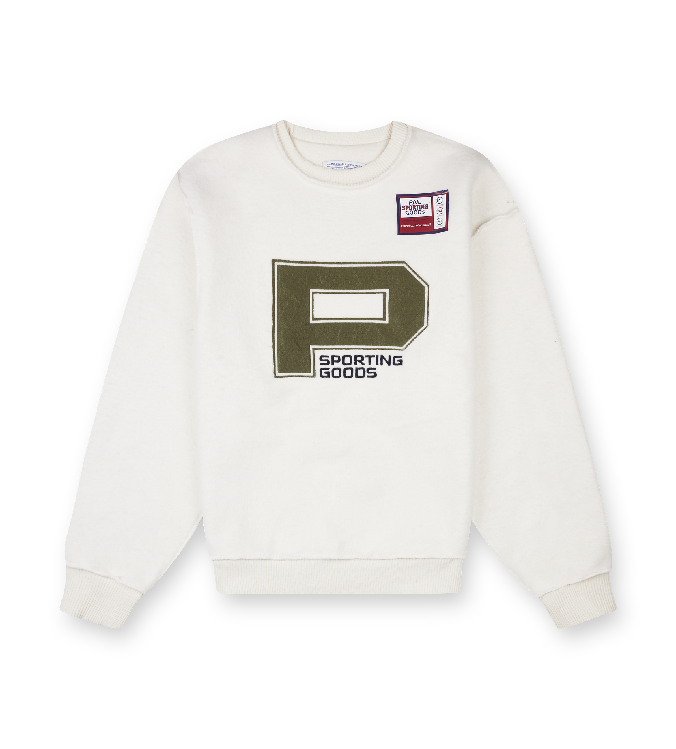 Pal Sporting Goods Boundary Inside Out Crewneck in Marshmallow