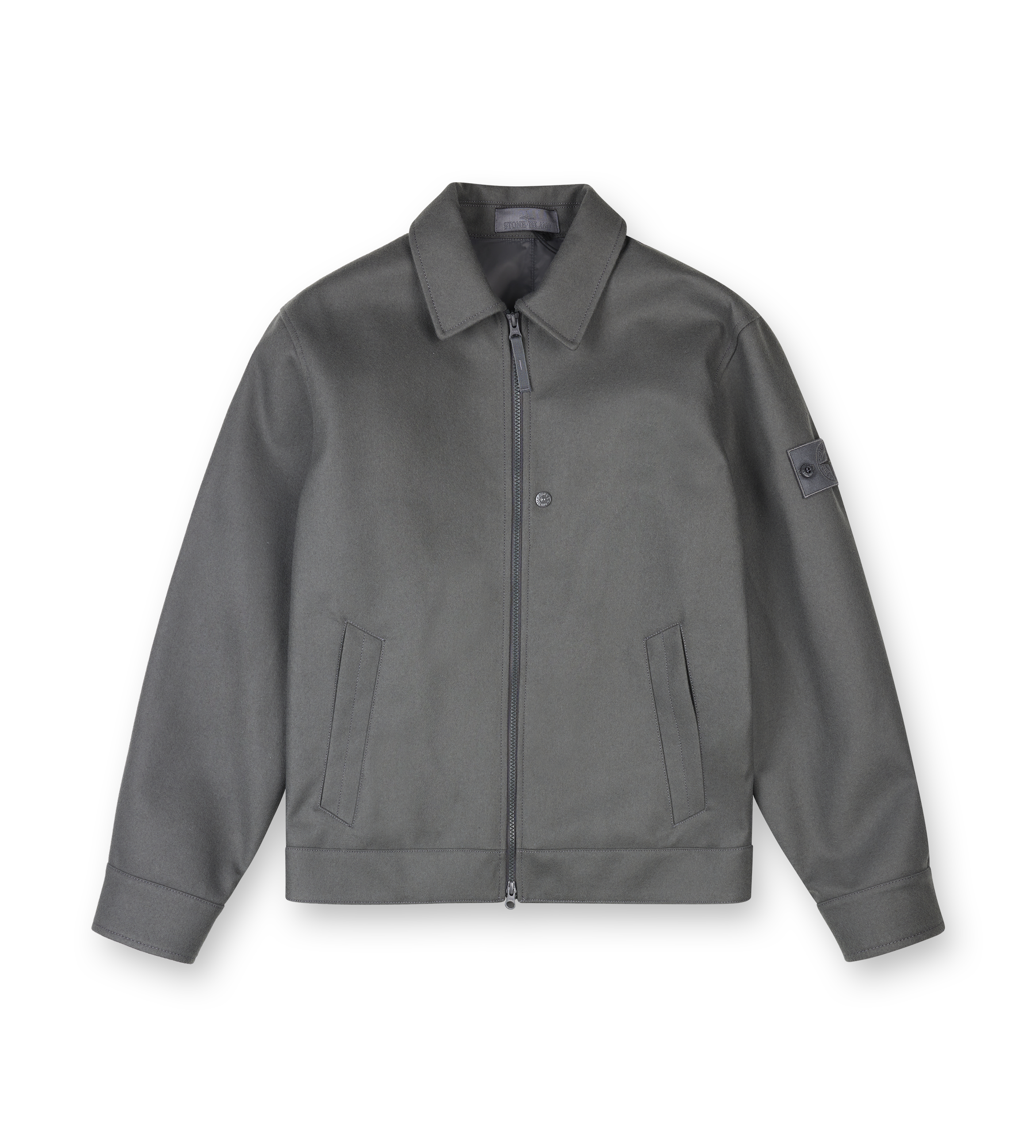 Stone Island Ghost Performance Flannel Overshirt in Dark Grey
