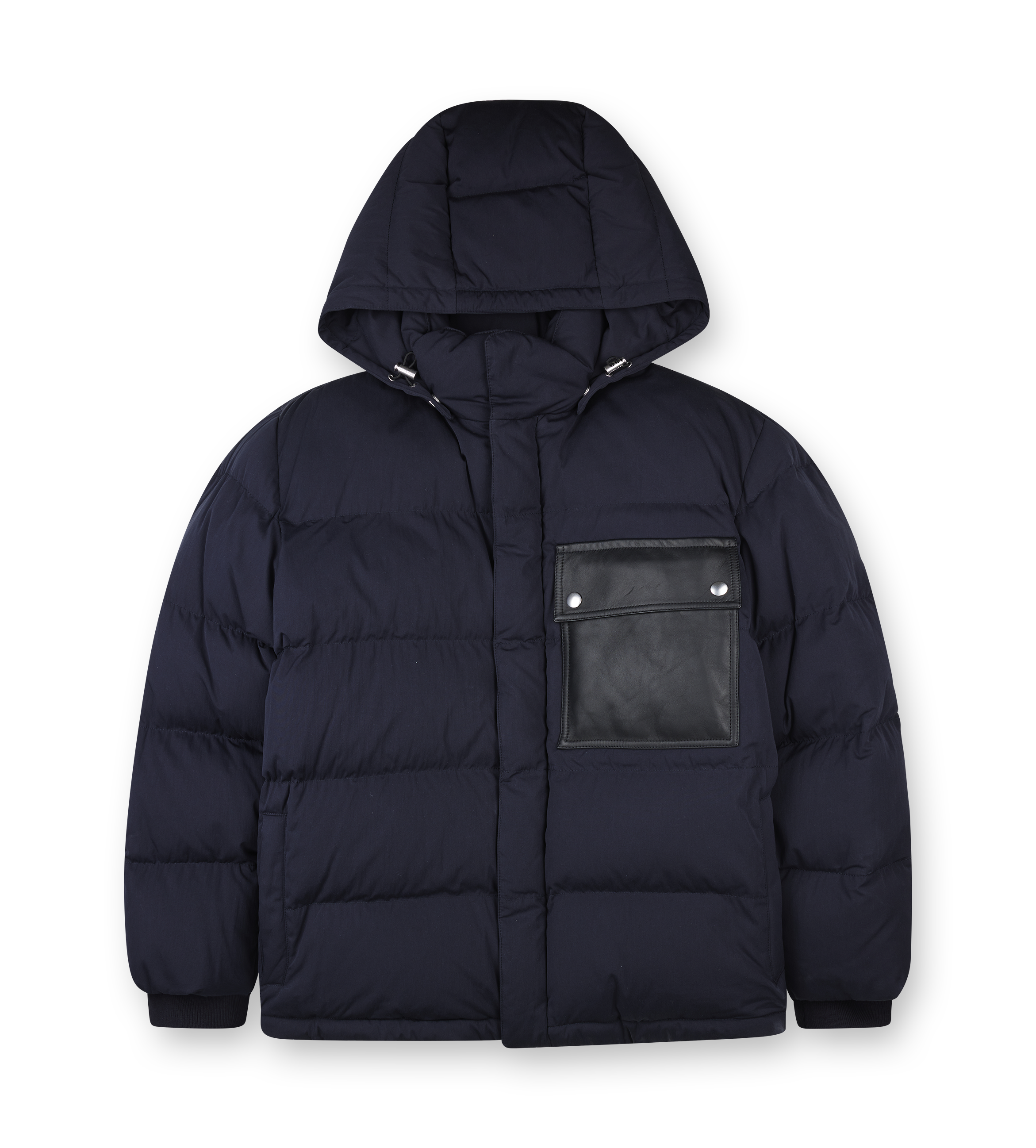 Bottega Veneta Tech Cotton Padded Jacket in Navy Blue