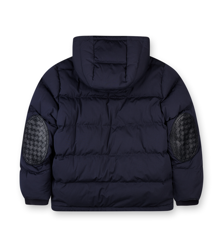 Bottega Veneta Tech Cotton Padded Jacket in Navy Blue