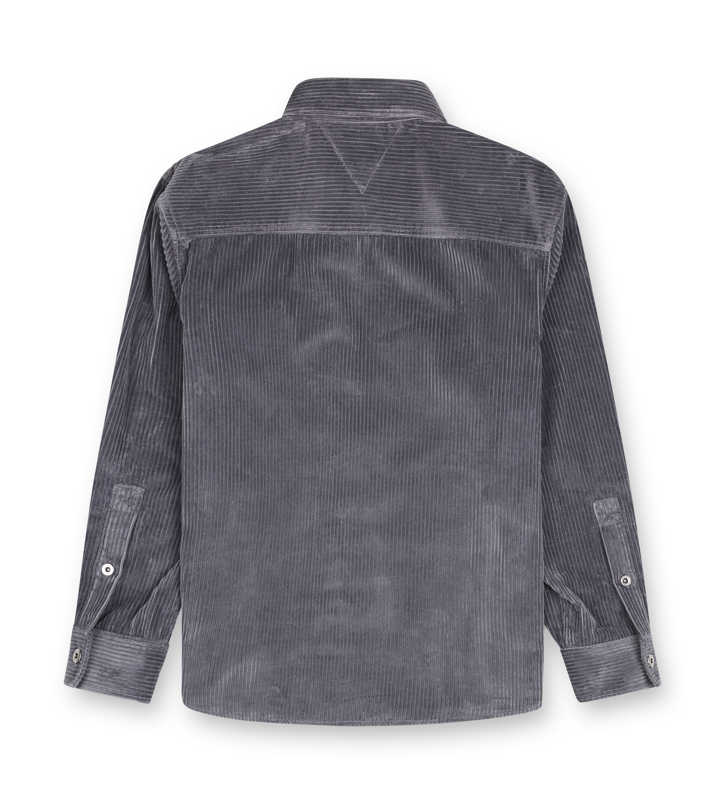 Bottega Veneta mat katoenen corduroy overhemd in dondergrijs