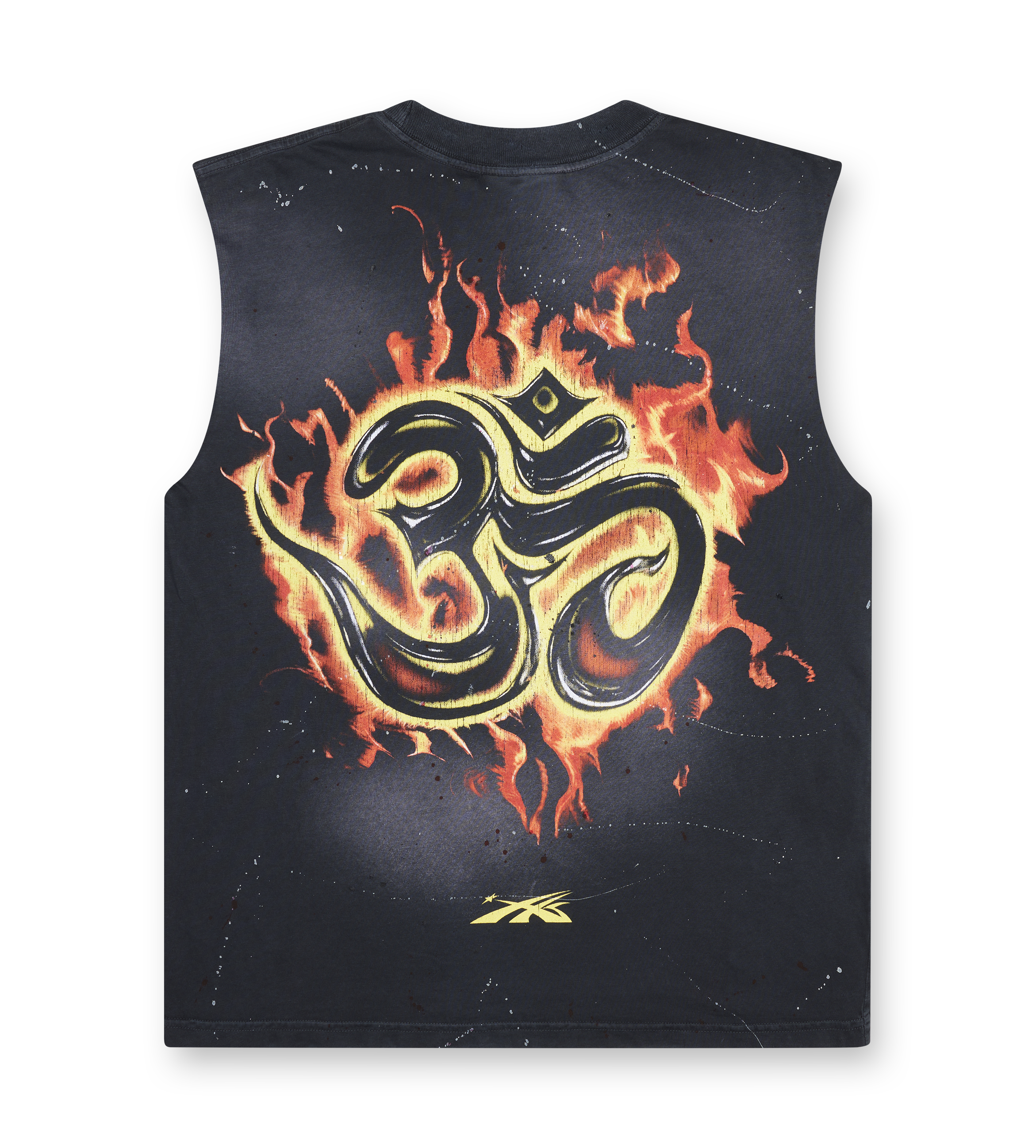 Inner Peace Skeleton Sleeveless Tee in Black