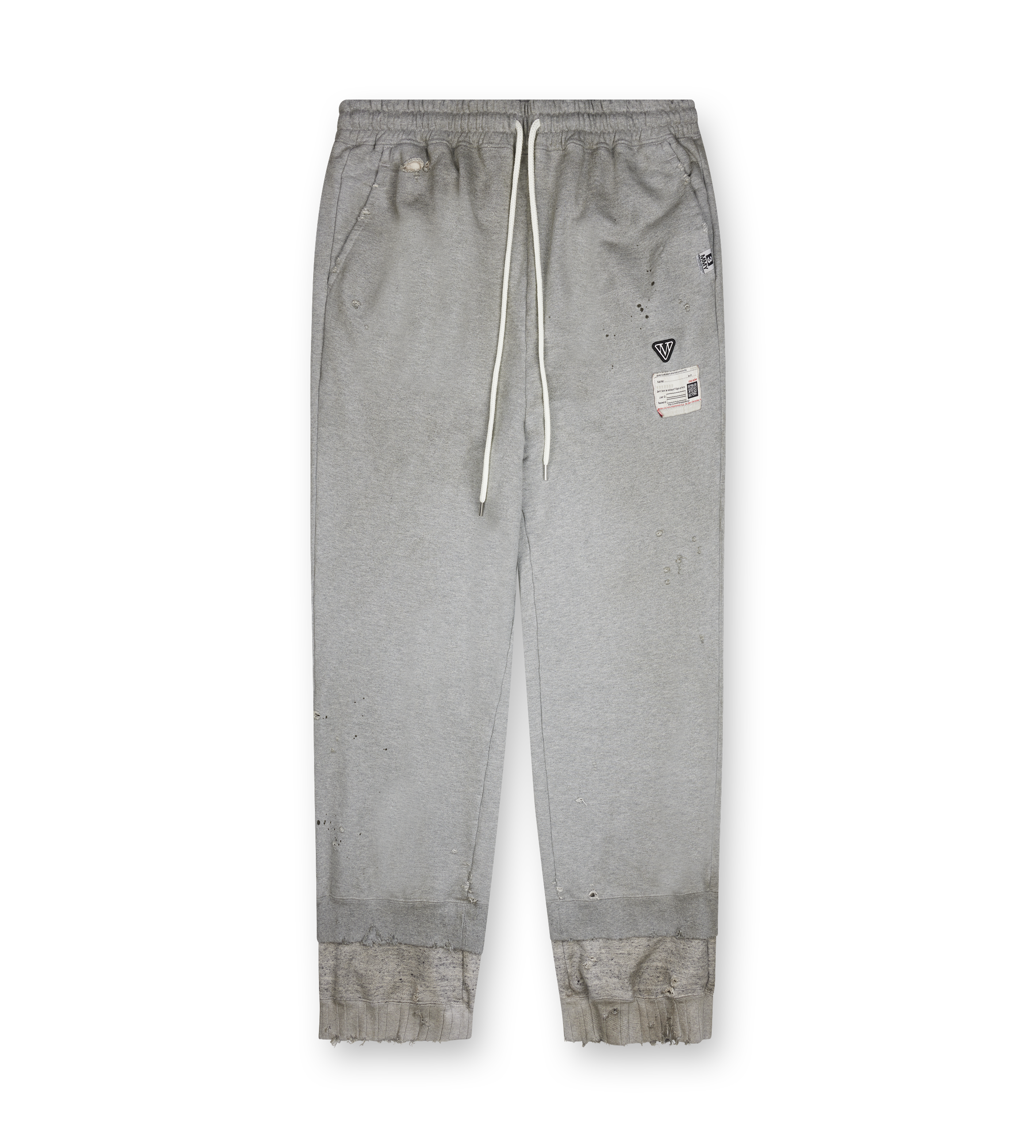 Maison Mihara Yasuhiro Distressed Hem Trousers in Grey