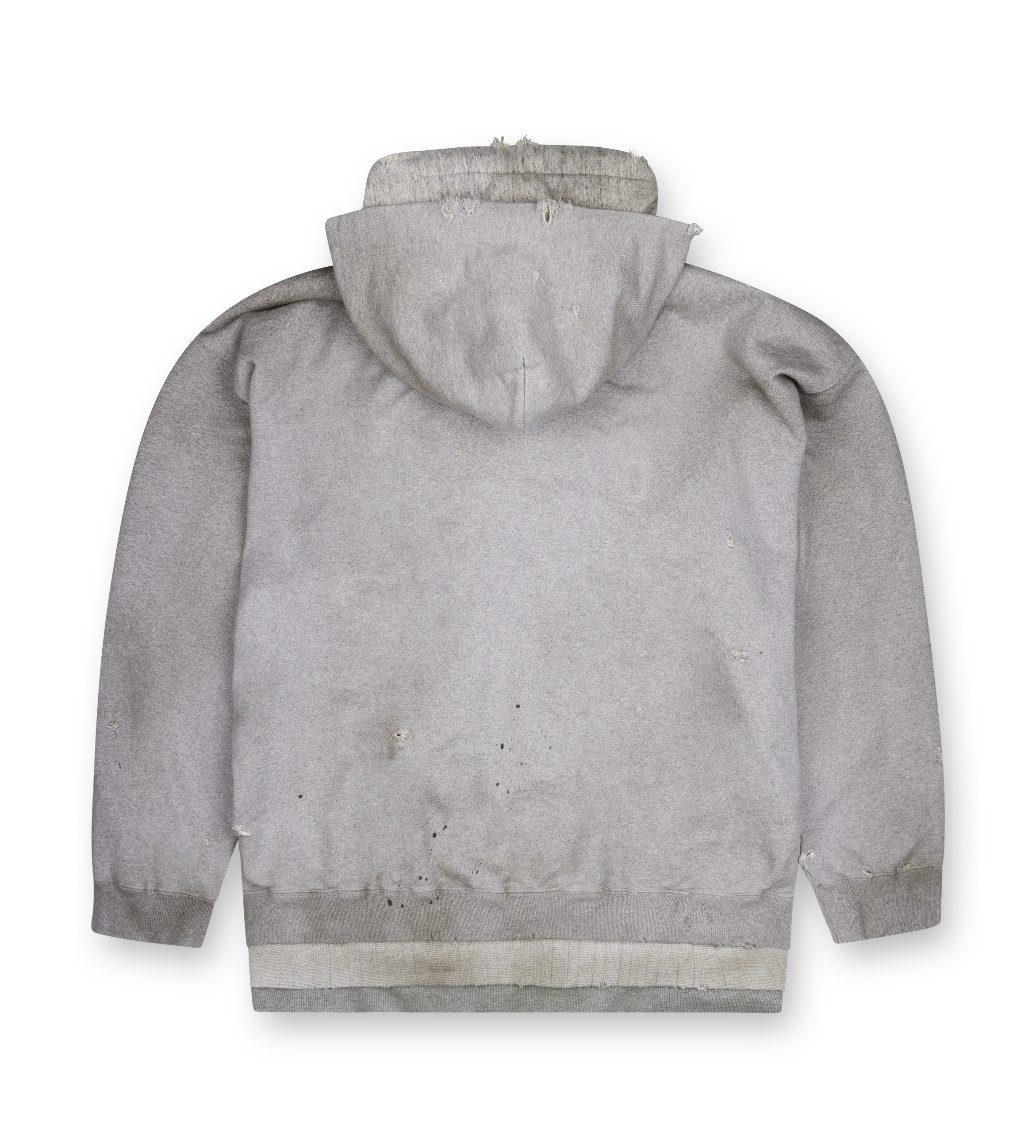 Maison Mihara Yasuhiro Triple Layered Zip-Up Hoodie in Grey