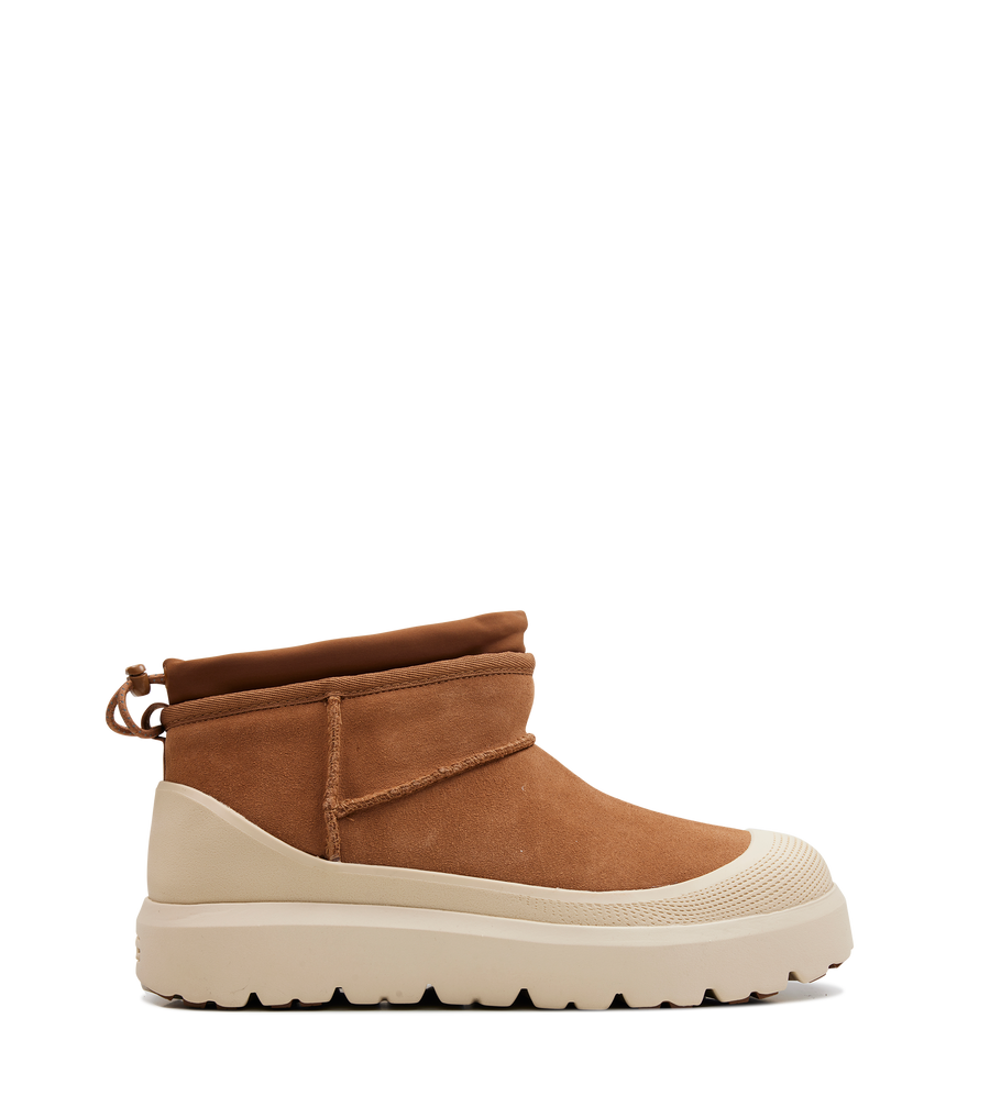 UGG Classic Ultra Mini Weather Hybrid Boots in Chestnut