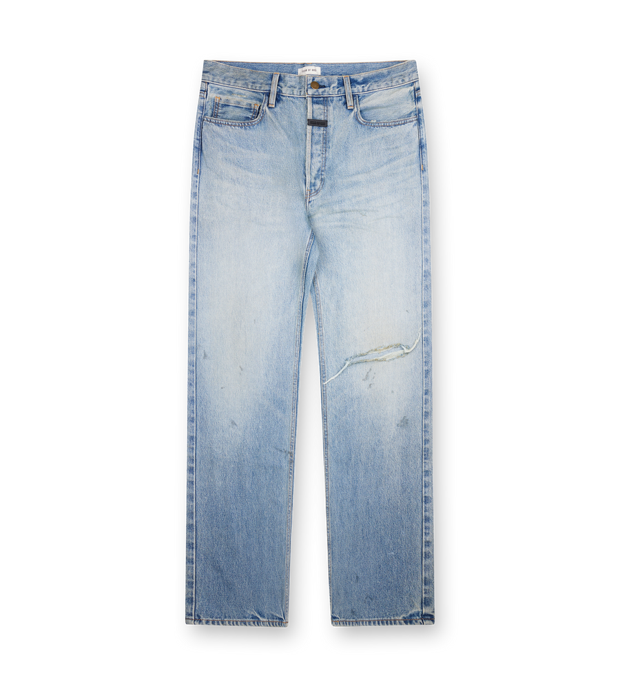 Fear of God Straight-Leg Jeans with Destroyed Finish