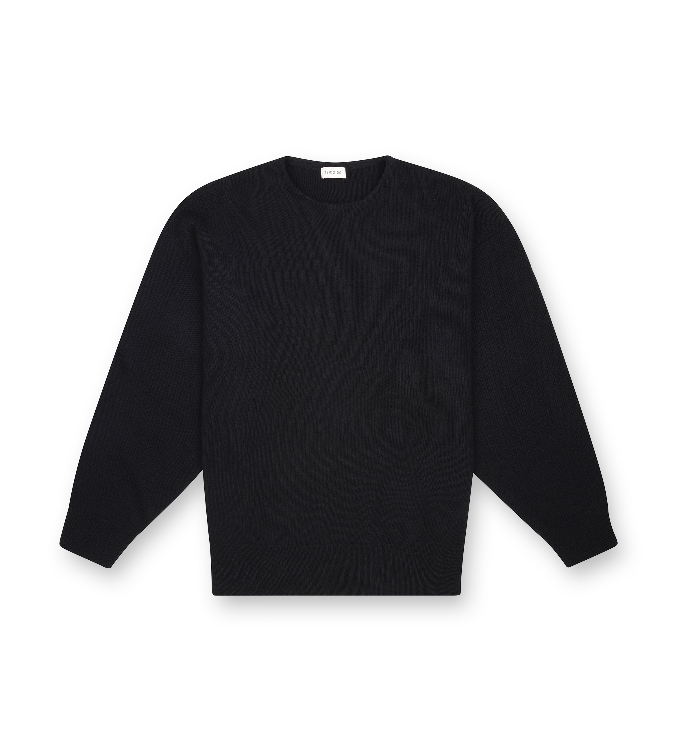 Fear of God Waffle Crewneck Sweater in Black
