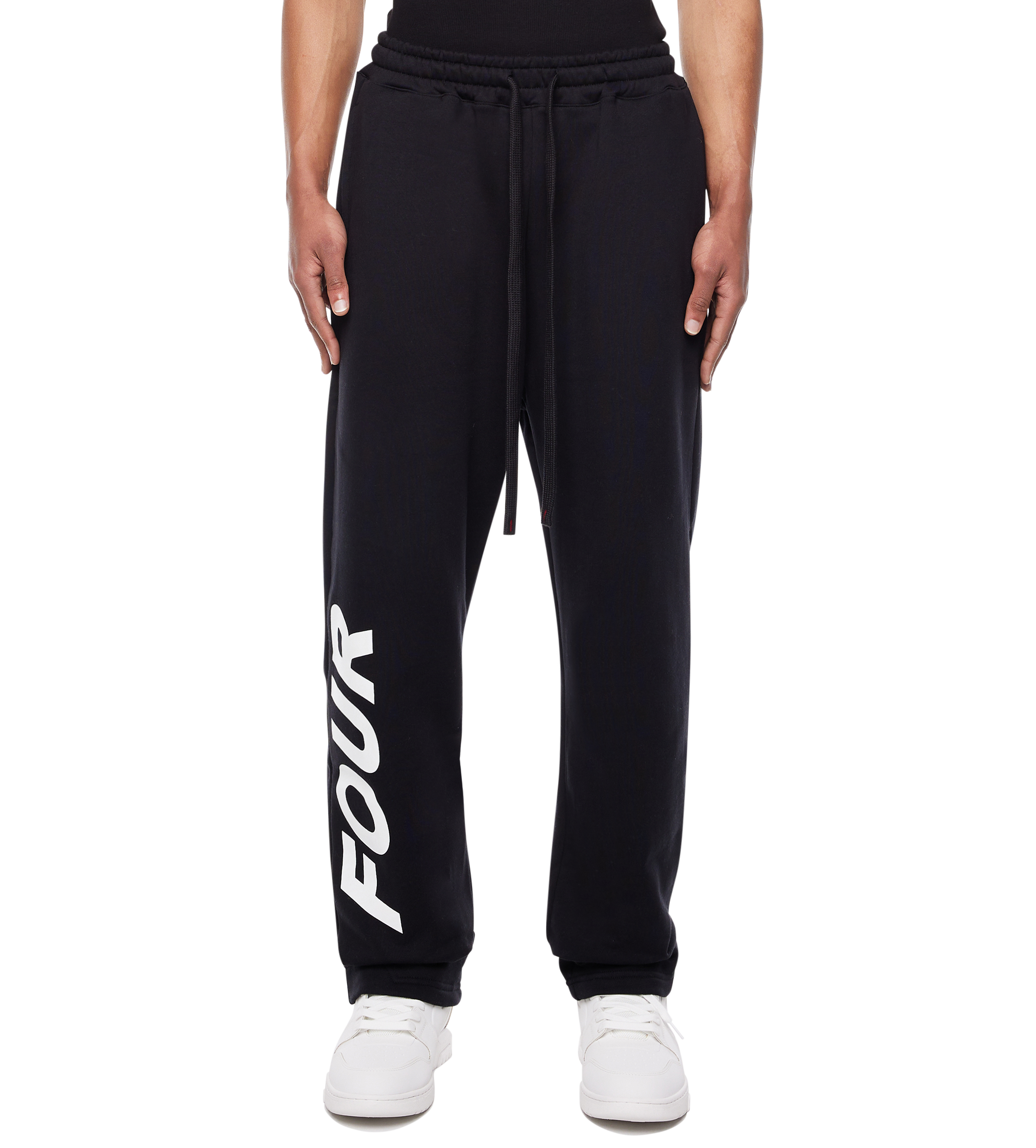 Reconstructed Circles Straight Leg Pants Black