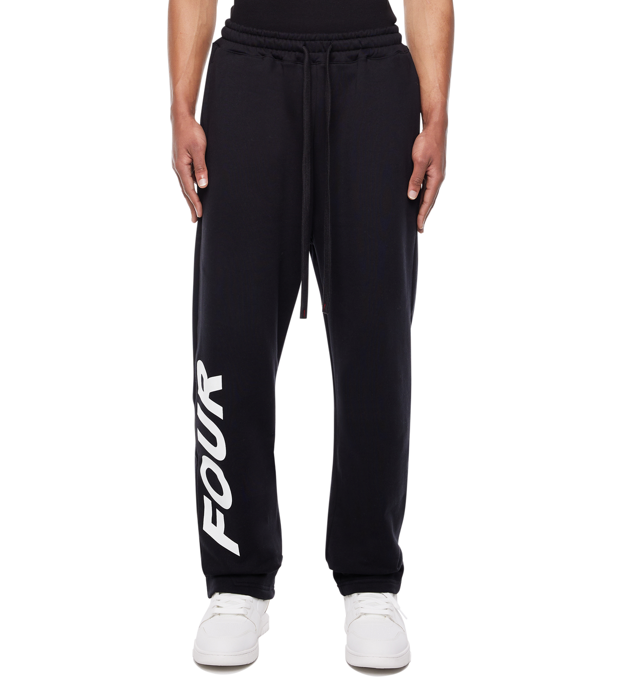 Reconstructed Circles Straight Leg Pants Black