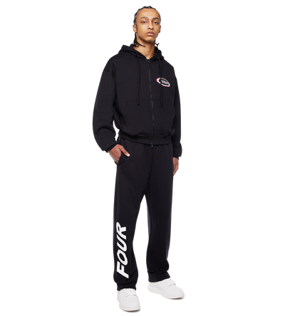 Reconstructed Circles Straight Leg Pants Black