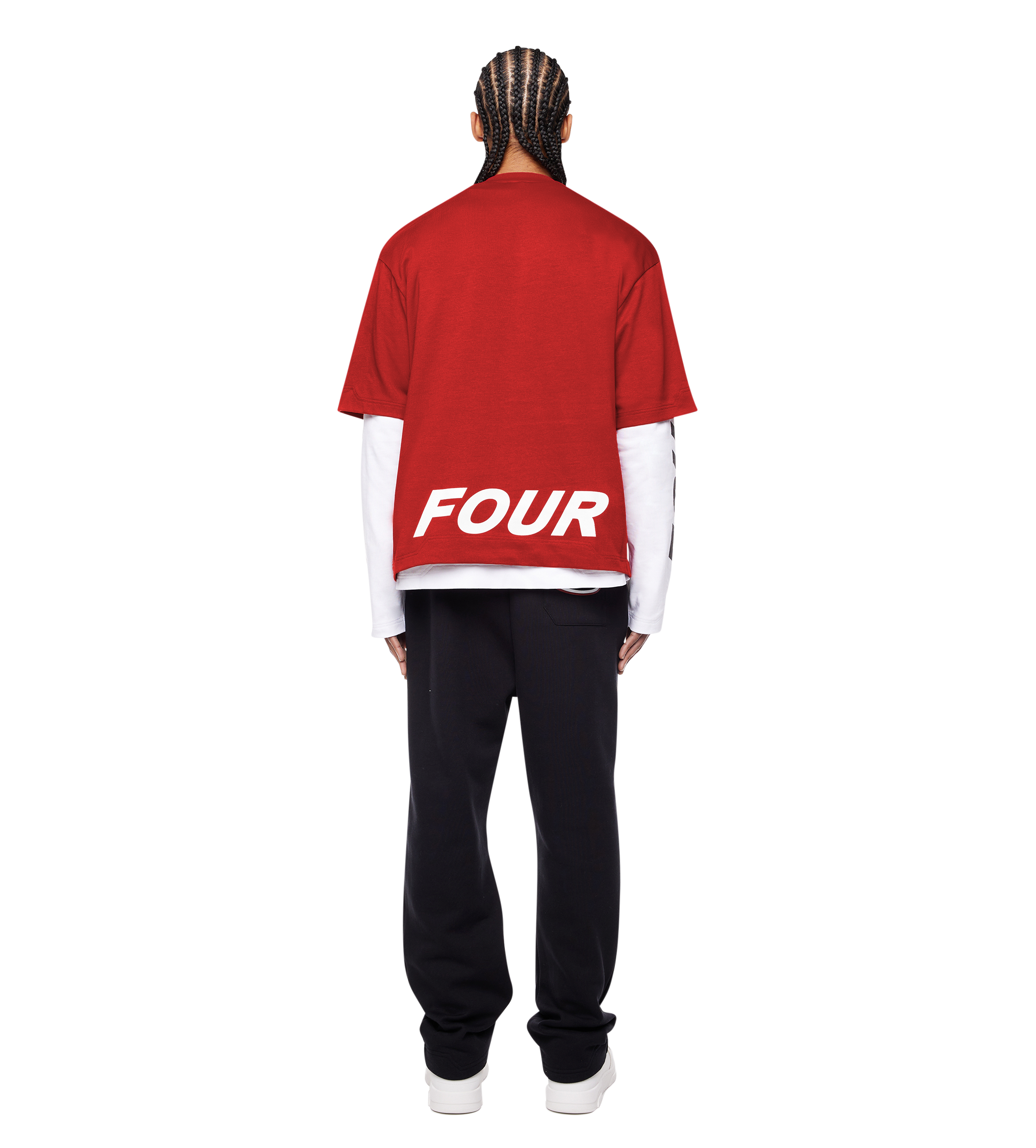 Reconstructed Circles Boxy T-shirt Savy Red