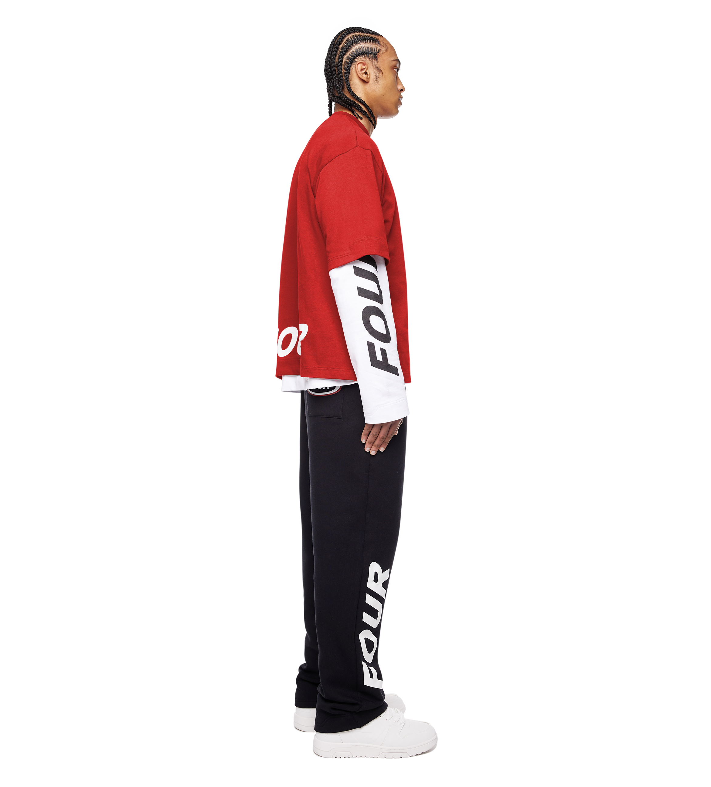 Reconstructed Circles Boxy T-shirt Savy Red