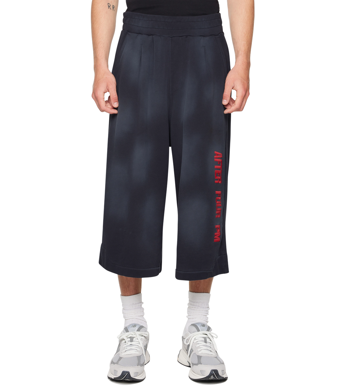 After 4PM Destroyed Wide Shorts Black