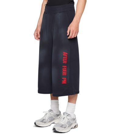After 4PM Destroyed Wide Shorts Black