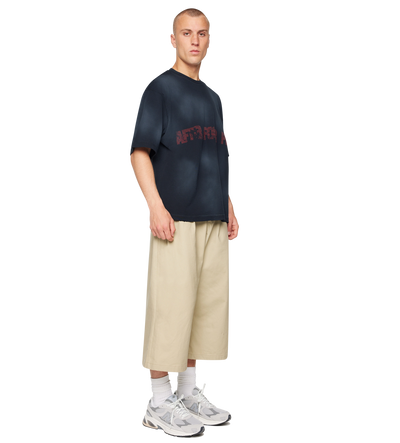 After 4PM Destroyed Boxy T-shirt Washed Black