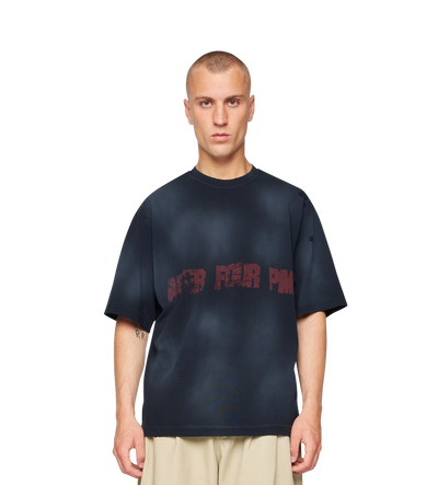 After 4PM Destroyed Boxy T-shirt Washed Black