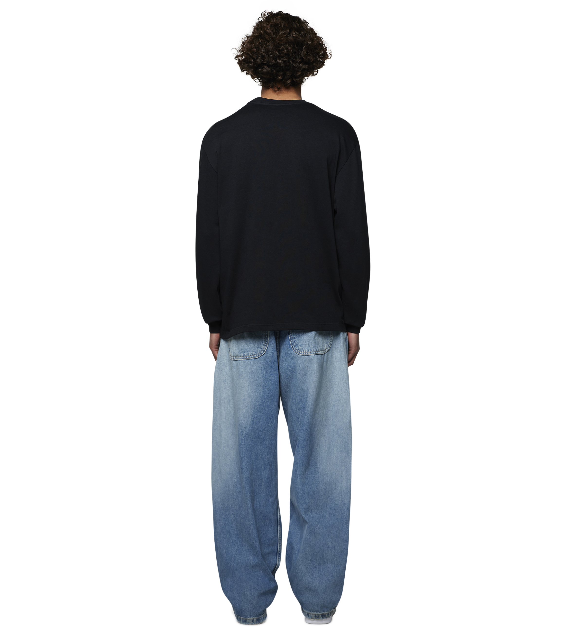 Logo Long Sleeve Pocket T-shirt Black