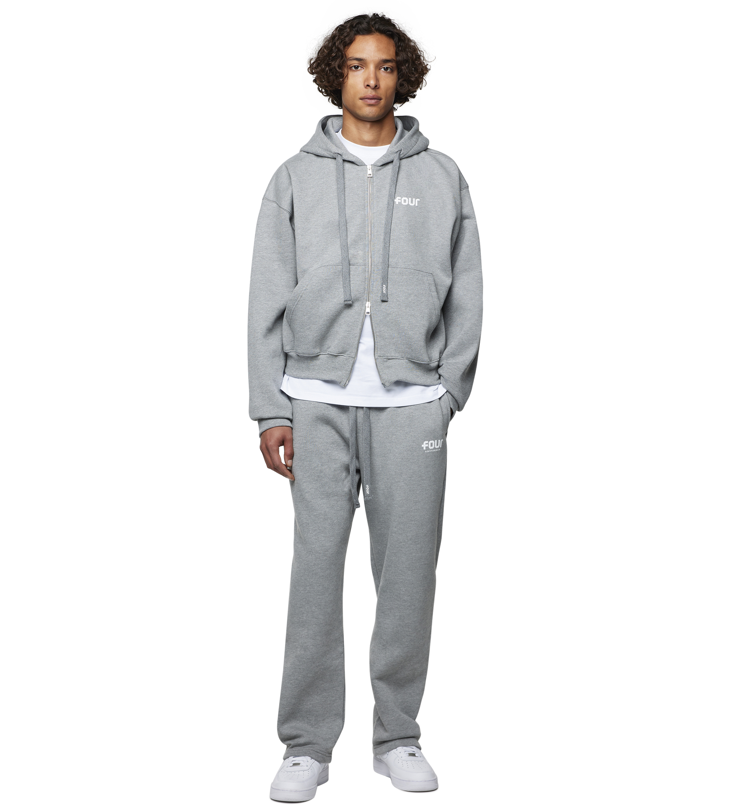 Logo Straight Leg Grey Melange