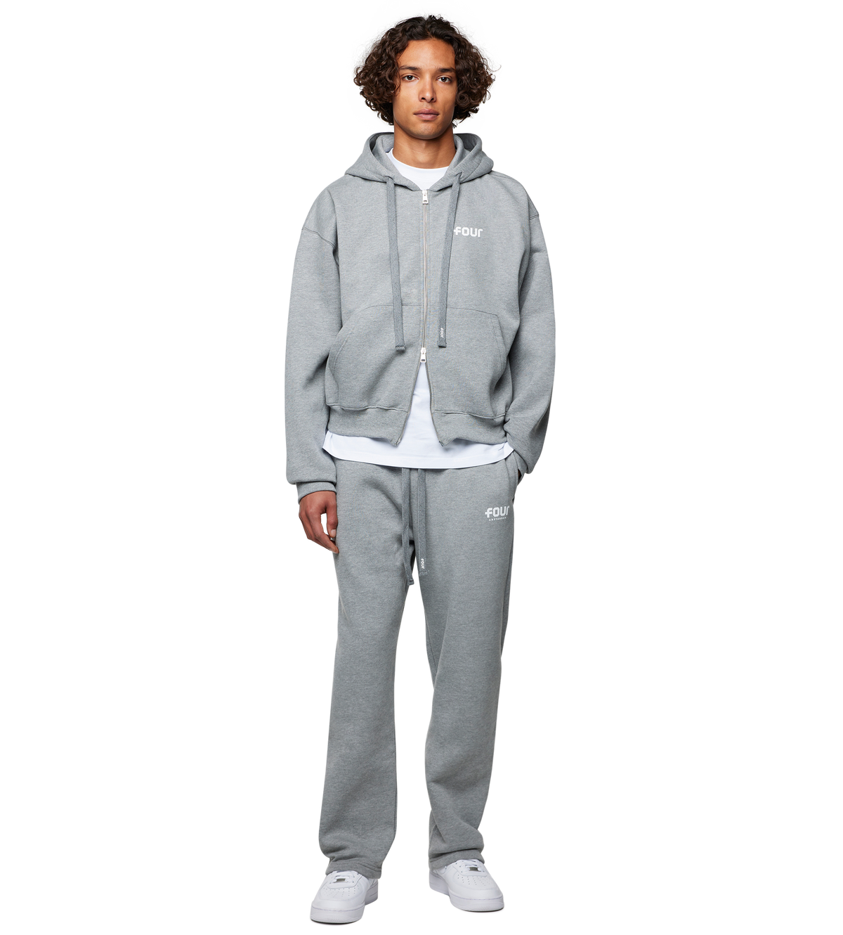 Logo Straight Leg Grey Melange