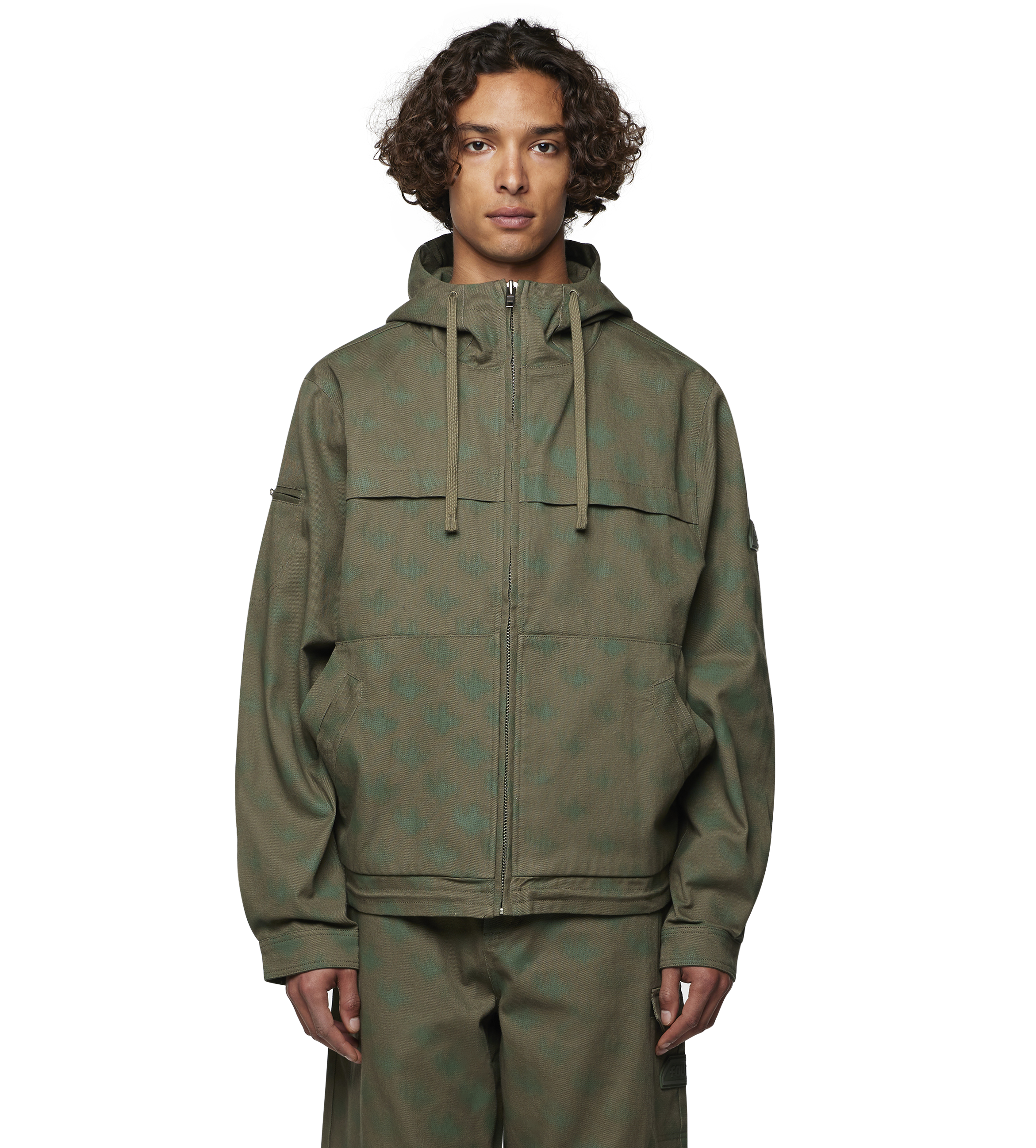 Square Logo Workwear Jacket Moss Green
