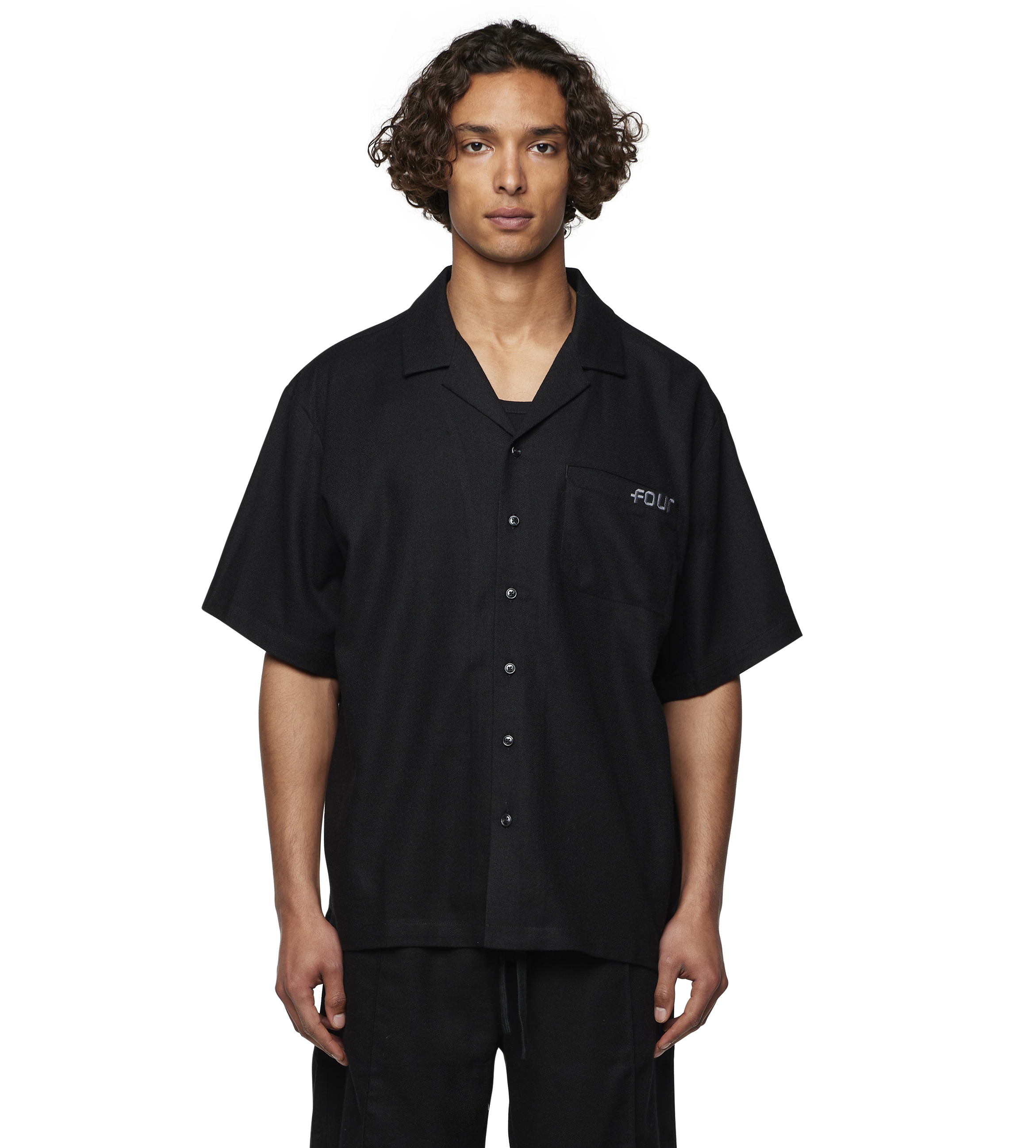 Logo Bowling Shirt Black