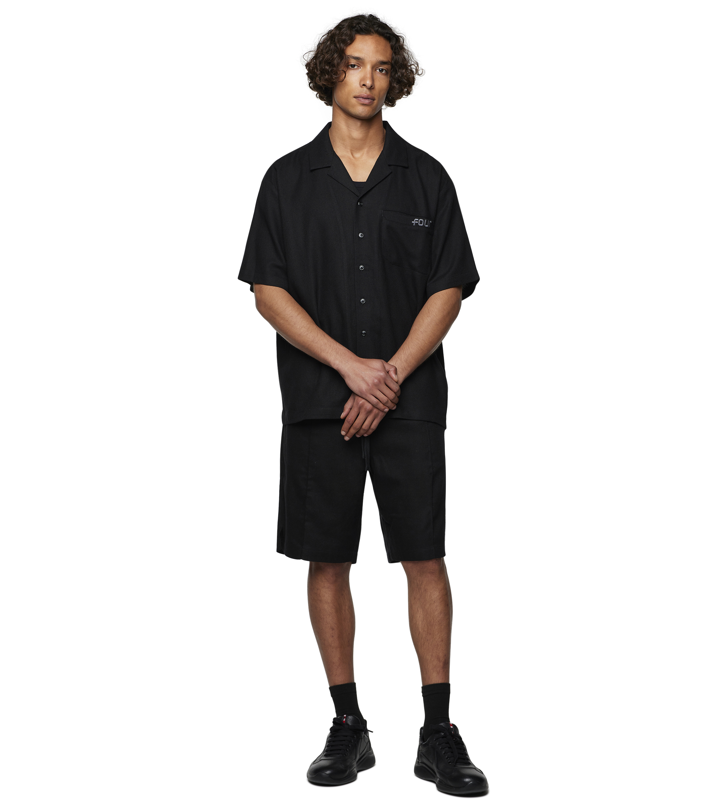 Logo Bowling Shirt Black