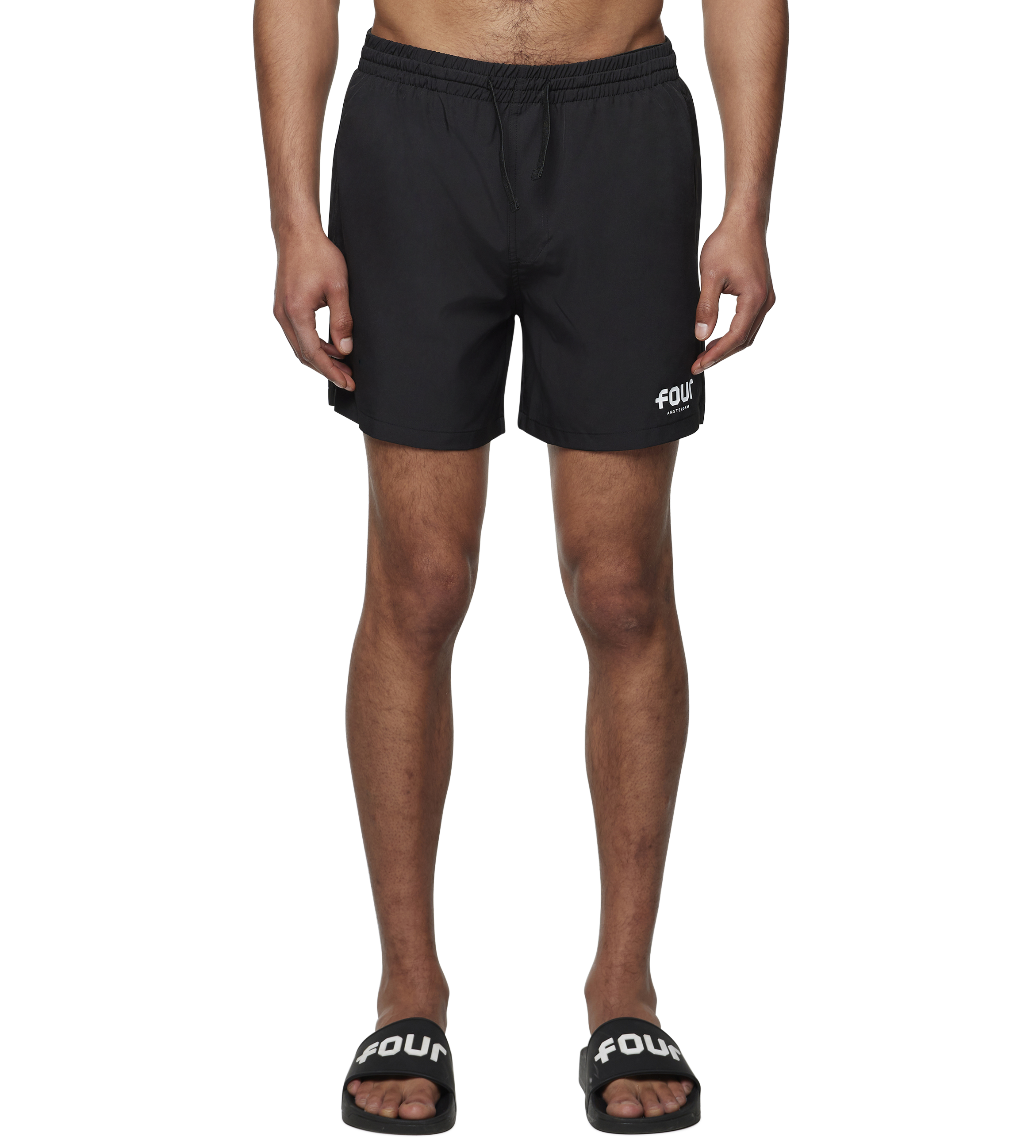 Logo Swim Shorts Black/ White