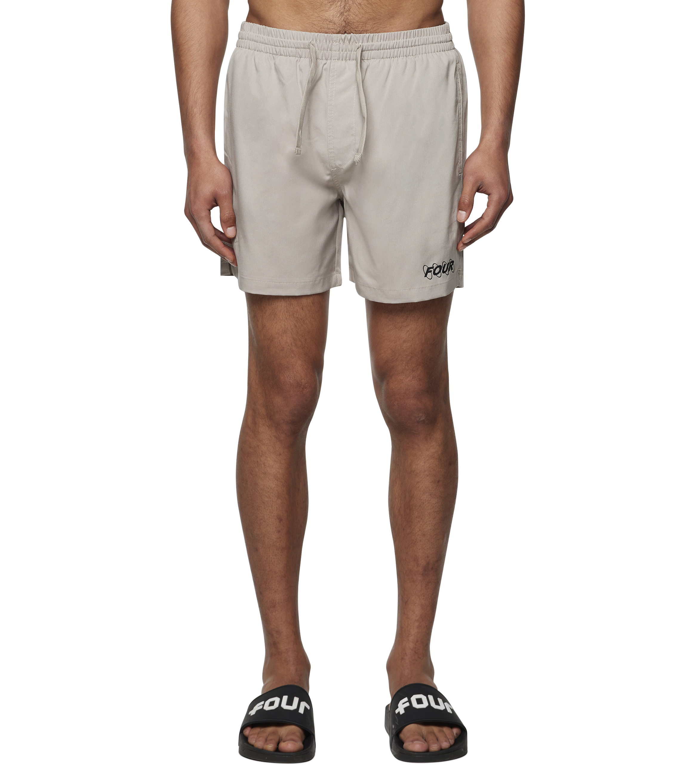 Circles Swim Shorts Vintage Khaki/ Black