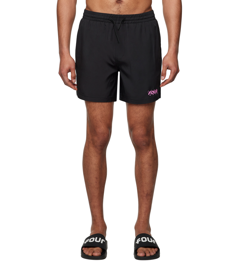 Circles Swim Shorts Black/Pink