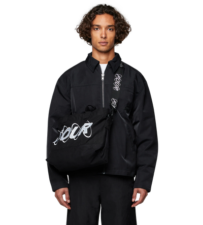 Circles Embroidery Shopper Wit