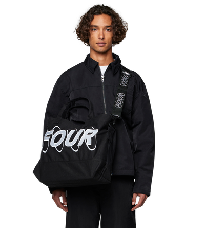 Circles Embroidery Shopper Wit
