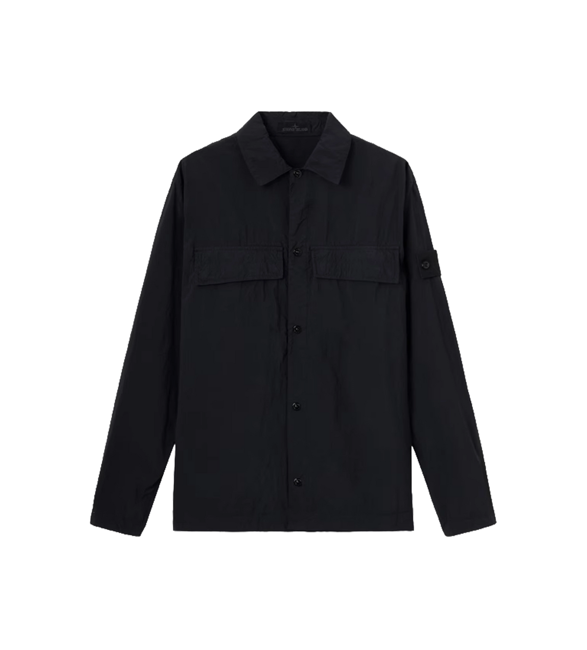 Ghost Nylon Smerigliato Overshirt Black