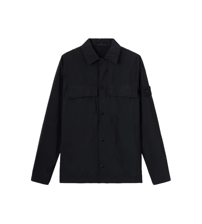 Ghost Nylon Smerigliato Overshirt Black