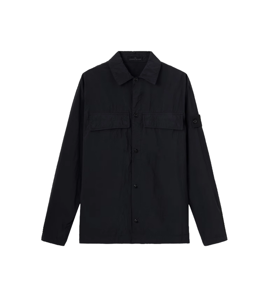 Ghost Nylon Smerigliato Overshirt Black