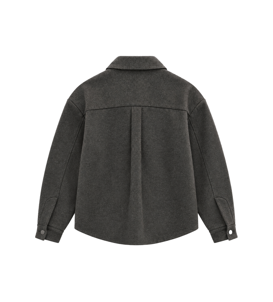 Woven Jacket Charcoal Tweed