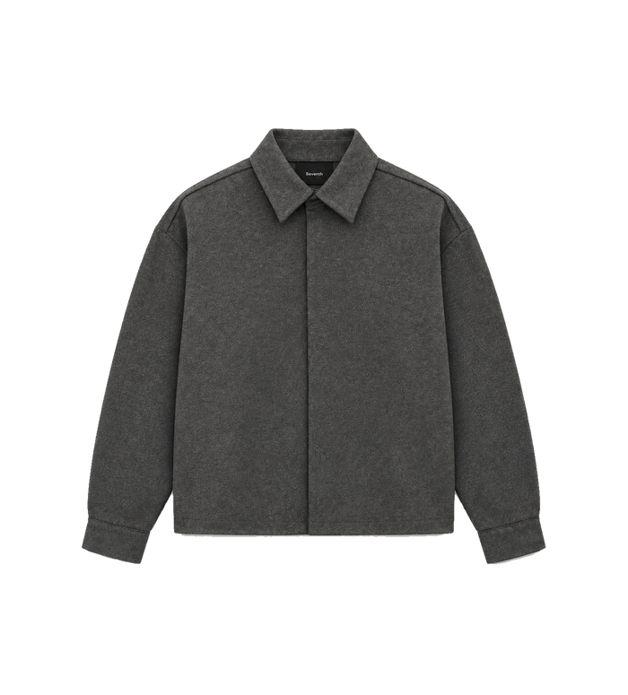 Woven Jacket Charcoal Tweed