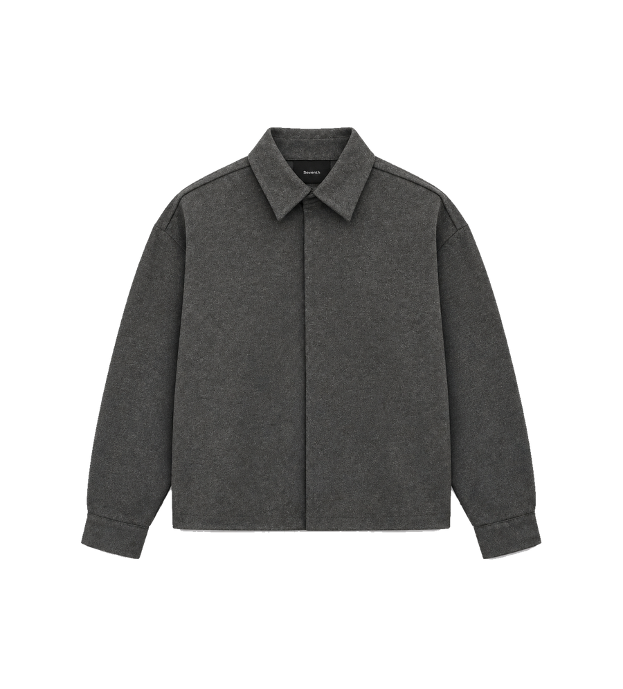 Woven Jacket Charcoal Tweed