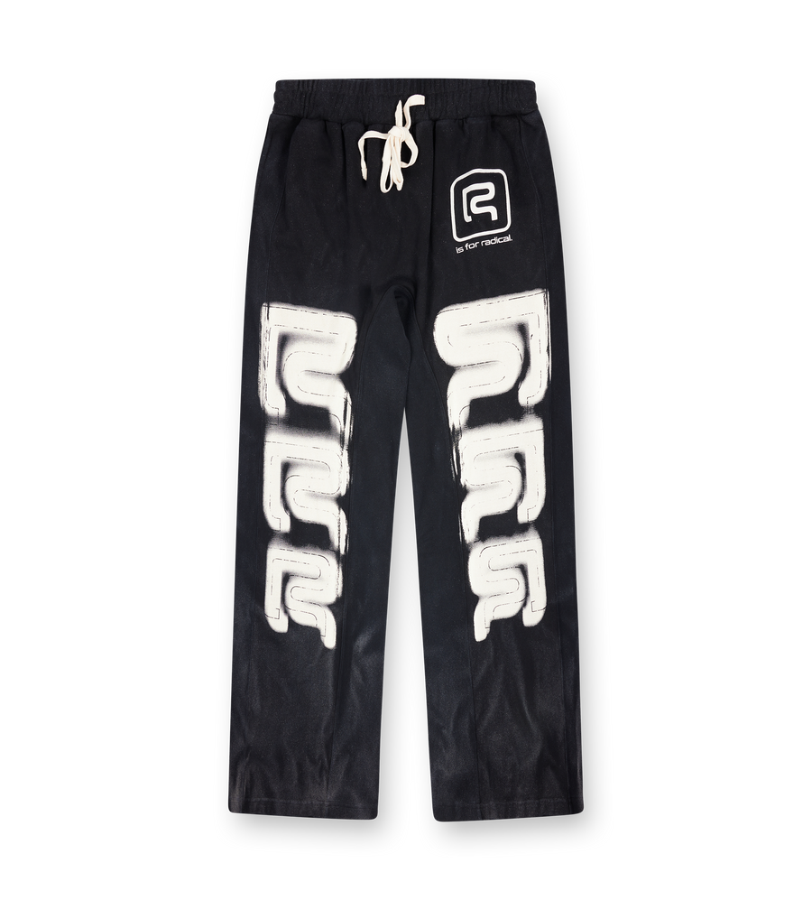 123 Rivington Logo Faster Flight Sweatpants in Mechanic Black