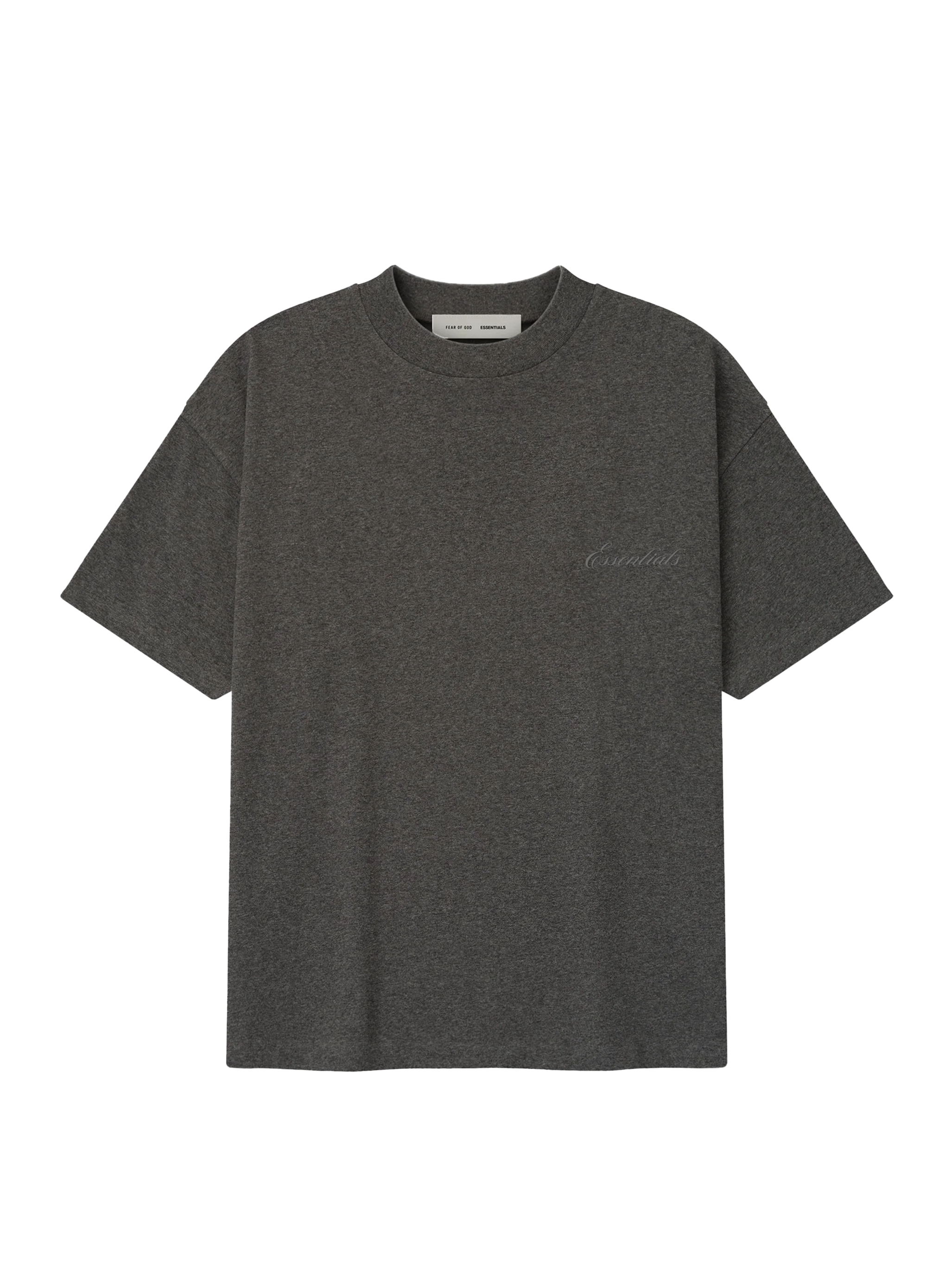 Fear of God Essentials Classic Short Sleeve Tee in Charcoal Heather