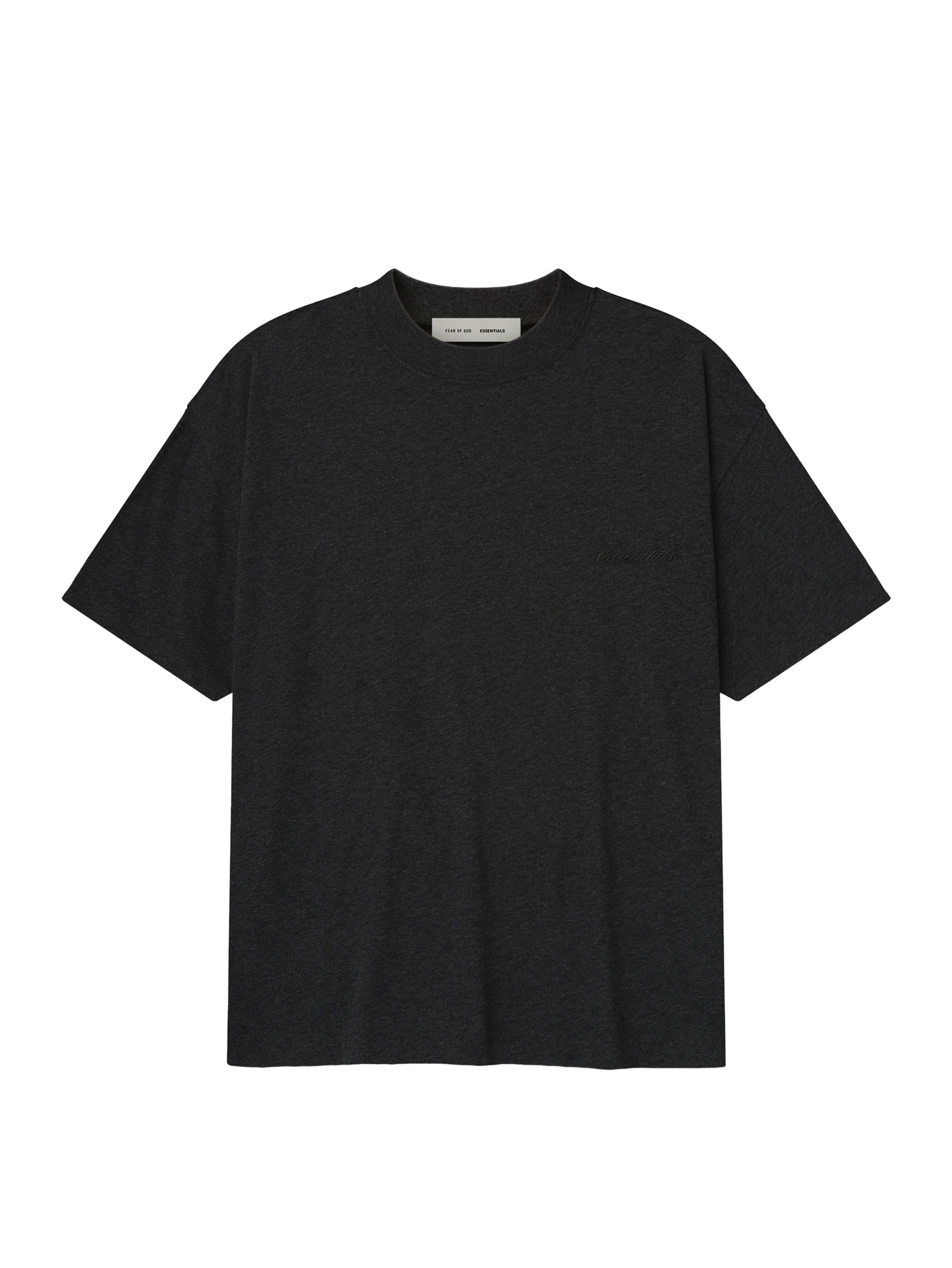 Fear of God Essentials geborduurd essentieel T-shirt in vintage zwart