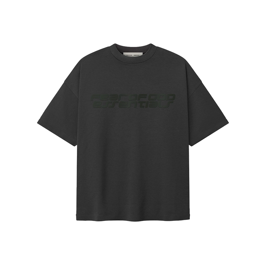 Fear of God Essentials Ponte jaren 90 T-shirt in ijzergrijs