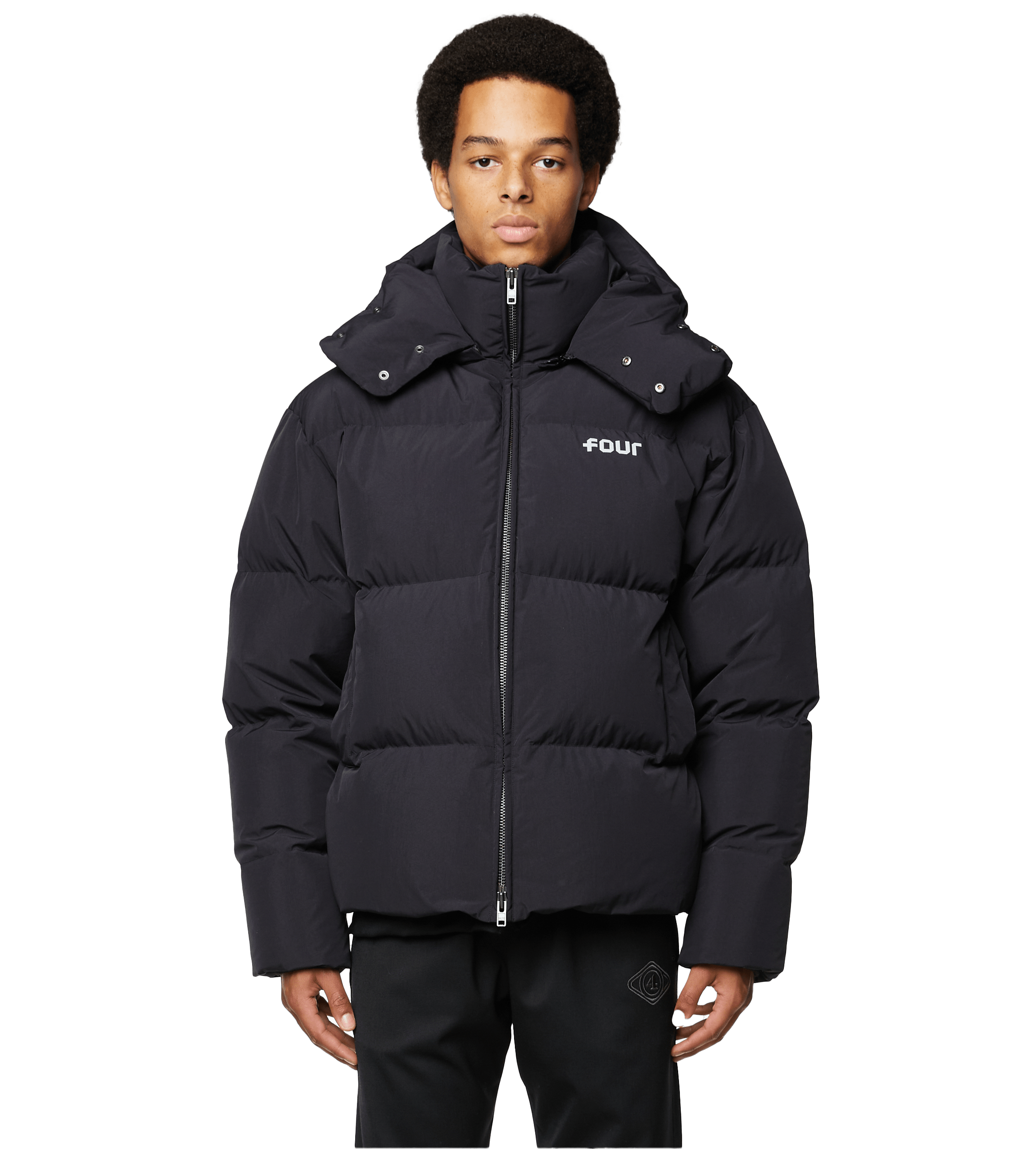 Logo Puffer Jacket Black