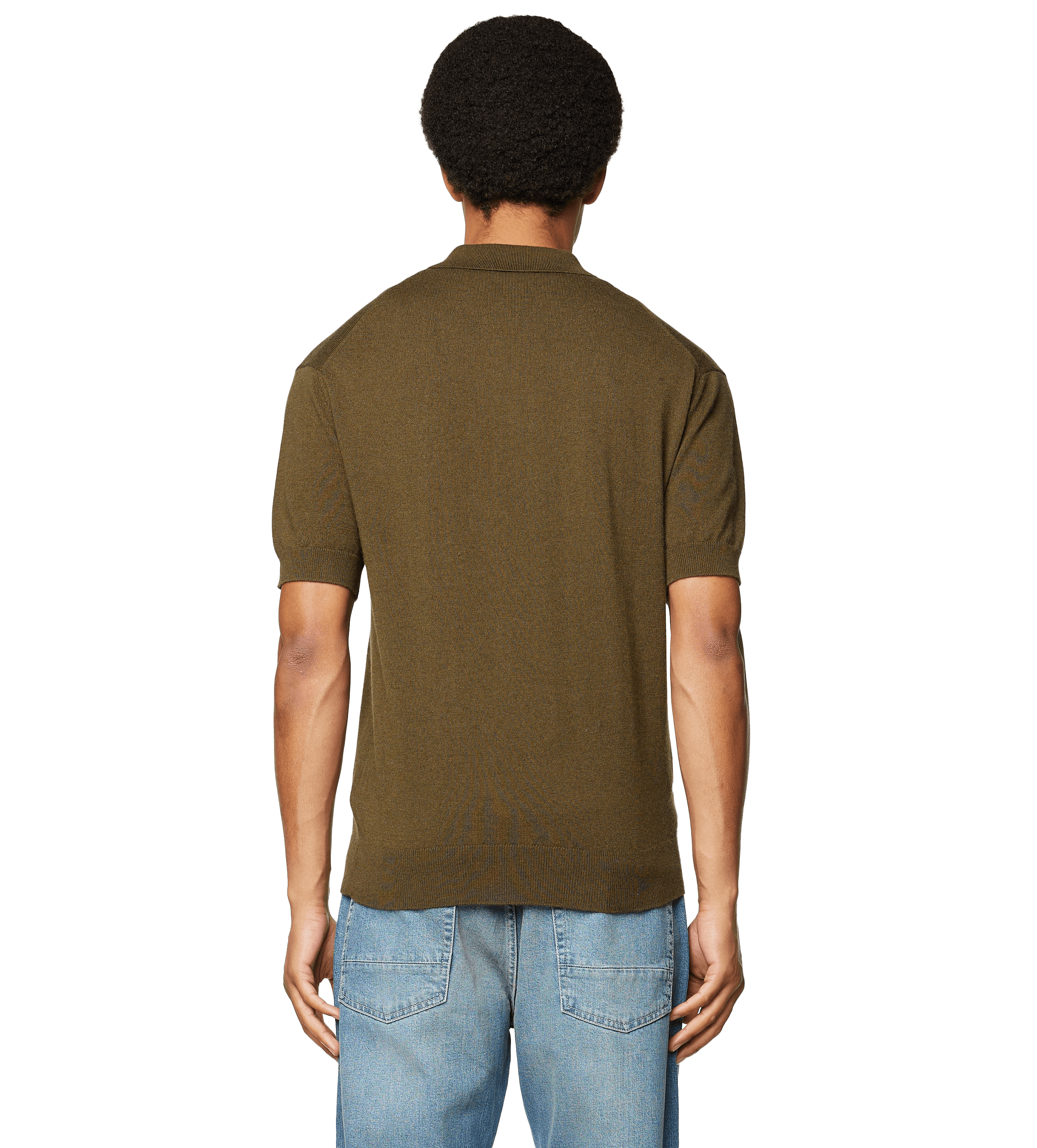 Knitted Polo Green