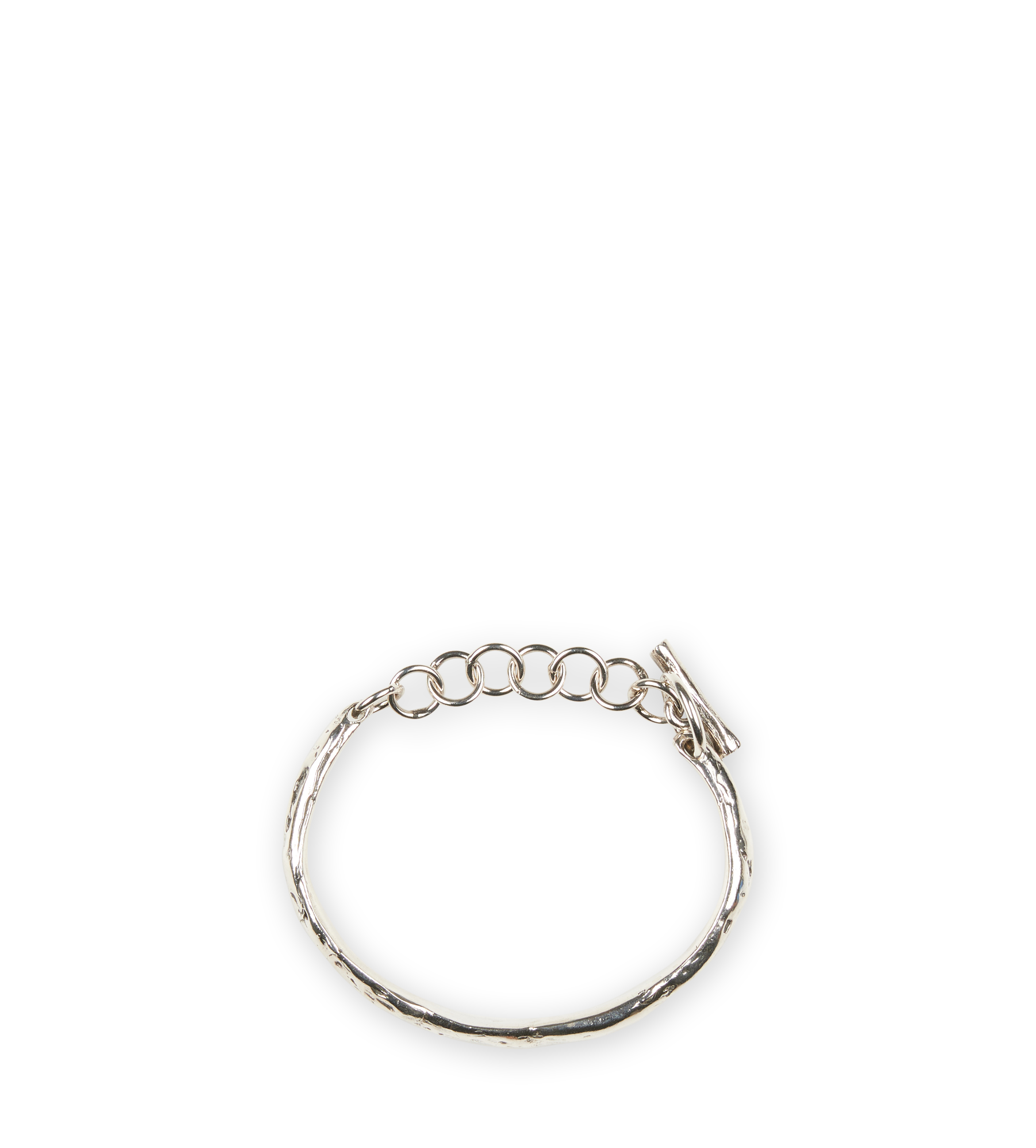 MAOR Hammered Cuff & Chain B-103502-SLV-SLV Silver ti