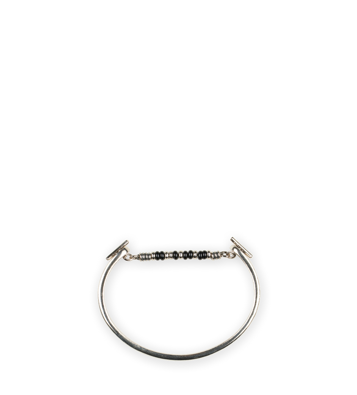 Long ID Bar Bracelet in Black Onyx